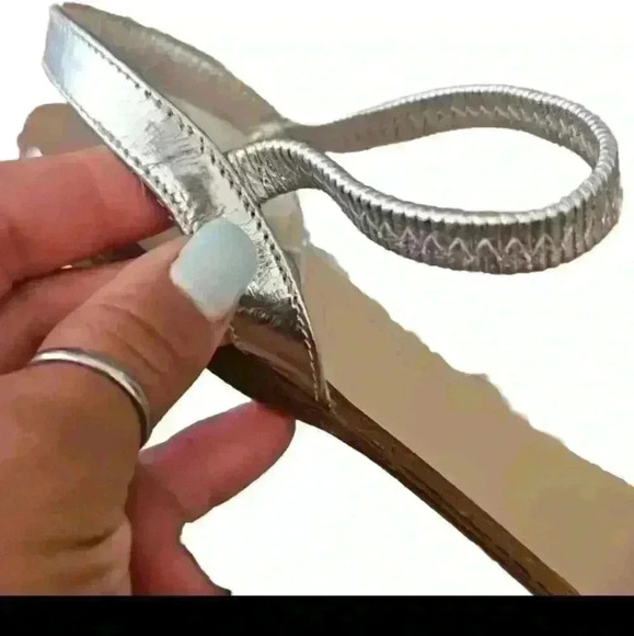 Miu Miu Womens Silver Crystal Strap Flat Designer Embellished Evening Sandal 40 - Picture 10 of 16